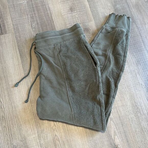 Joie Domanique Jogger Pants L Green Stretch Knit Pockets Fitness Yoga Pull-On - Picture 2 of 9